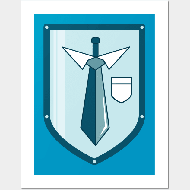 Shield and Tie Wall Art by dungeondads